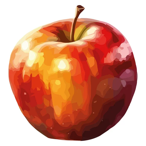 Saftige Apfeldesign Illustration Über Weiß — Stockvektor