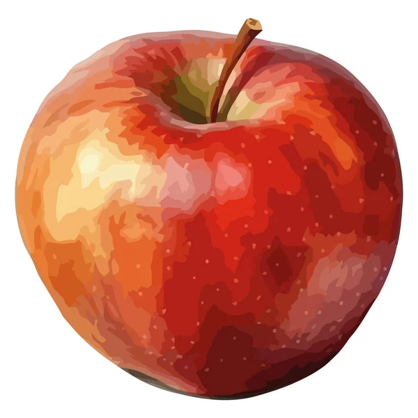 Saftiger Apfelvektor Über Weiß — Stockvektor