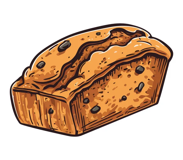 Хлеб Испеченный Любовью Вместо Белого — стоковый вектор