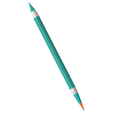 mavi kalem tasarımı beyaz üzerine illüstrasyon