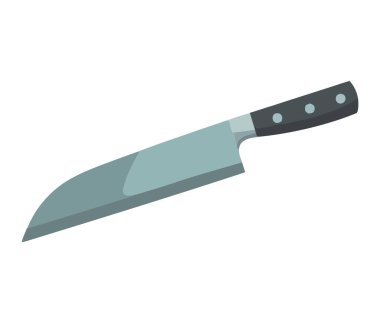 Beyaz üzerine çelik bıçak vektör illüstrasyonu