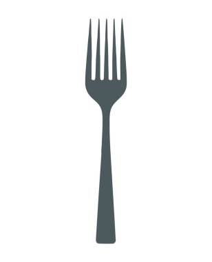 Beyaz yerine çelik çatal çizimi