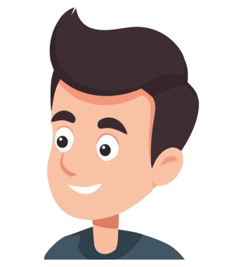 Smiling boy design over white