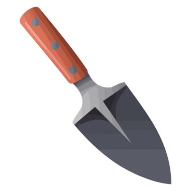 Beyaz üzerine keskin metal mala tasarımı