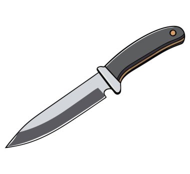 Keskin çelik bıçak beyazın üstünde