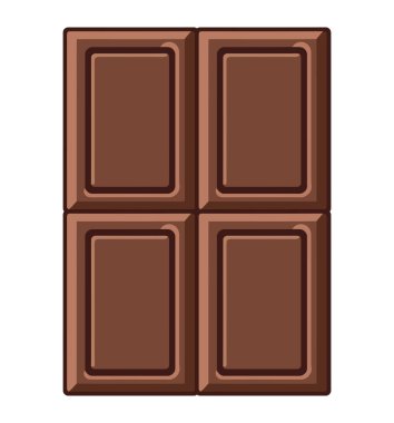 Beyaz üzerine küçük çikolata tasarımı