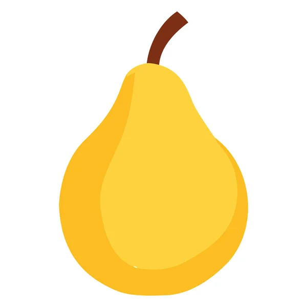 白の上に黄色の梨のデザイン — ストックベクタ