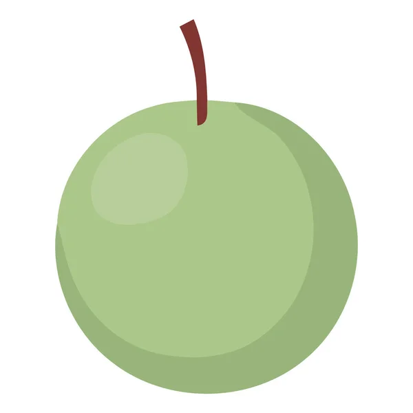 Fruta Suculenta Cor Verde Sobre Branco — Vetor de Stock