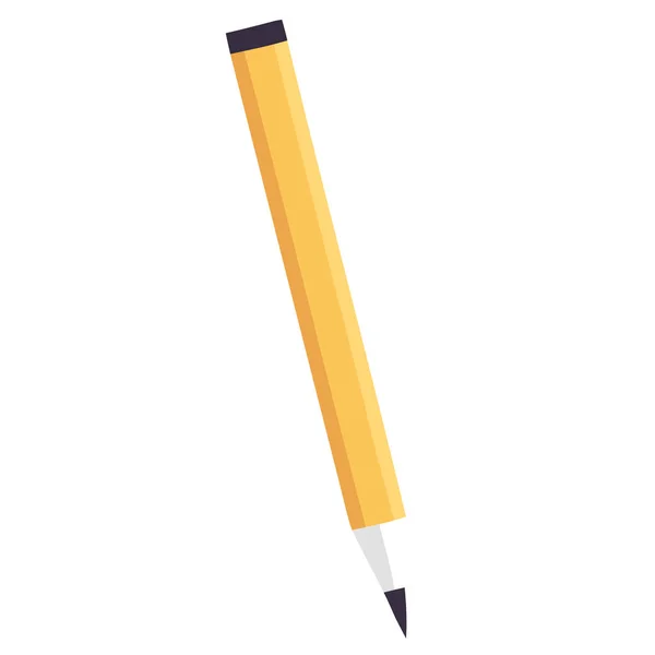 Żółty Ołówek Deisgn Nad Białym — Wektor stockowy