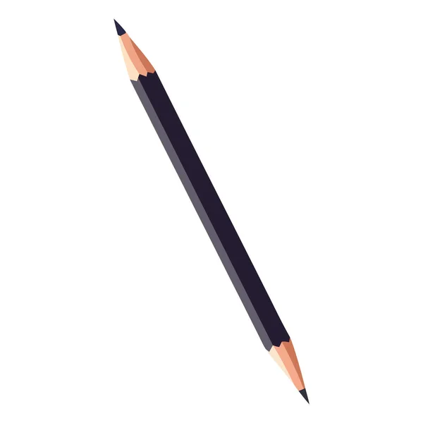 Schwarzer Bleistift Deisgn Über Weißem — Stockvektor