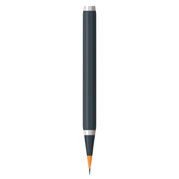 Γκρι Εικονογράφηση Στυλό Πάνω Από Λευκό — Διανυσματικό Αρχείο