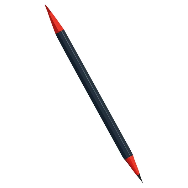 Penna Nera Rossa Bianco — Vettoriale Stock