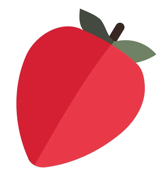 白い上に赤い色のイチゴ — ストックベクタ