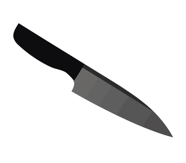 Ілюстрація Сталевого Ножа Над Білим — стоковий вектор
