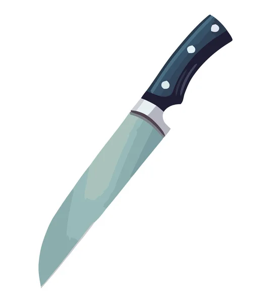 白の上にシャープ鋼のナイフのデザイン — ストックベクタ