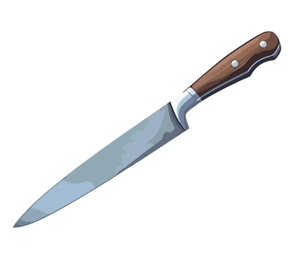 stock vector Sharp steel knife illustration over white