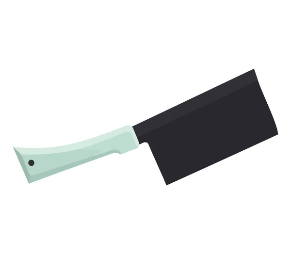 Butcher Knife Vector Design White — Stock Vector