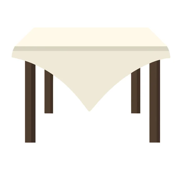 Wooden Table Design White — Vetor de Stock
