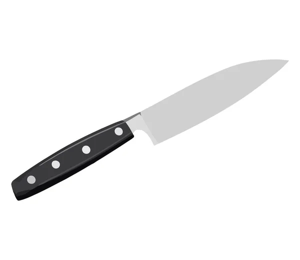 Beyaz Üzerine Paslanmaz Çelik Bıçak Vektör Tasarımı — Stok Vektör