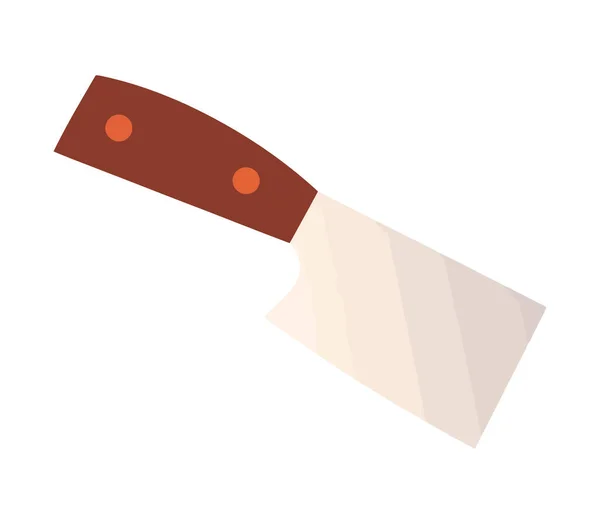 Butcher Knife Vector White — Stock Vector
