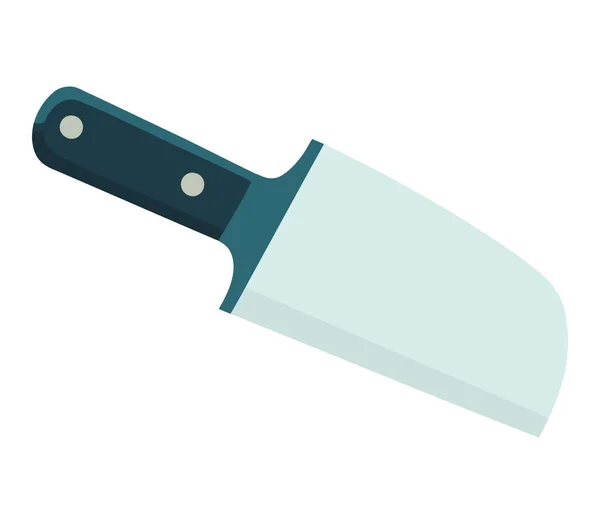 Butcher Knife Illustration White — Stock Vector