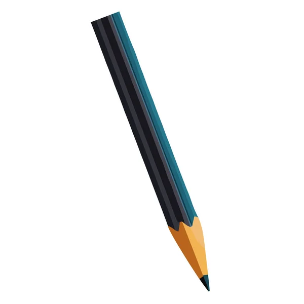 Illustration Crayon Pointu Sur Blanc — Image vectorielle
