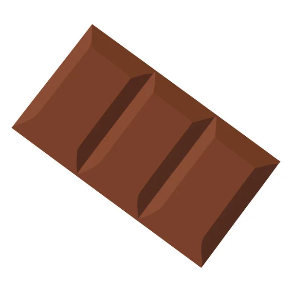 Zoete Chocolade Snoep Boven Wit — Stockvector