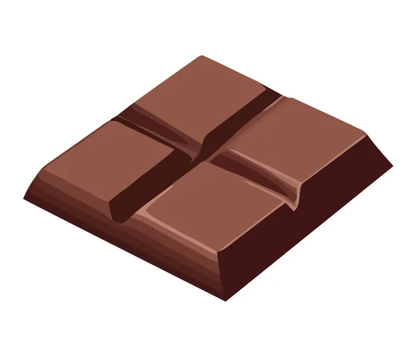 Маленькая Шоколадная Плитка Белом — стоковый вектор