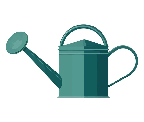Green Watering Can White — Stock Vector