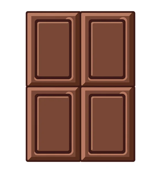 Kleine Chocoladereep Ontwerp Boven Wit — Stockvector