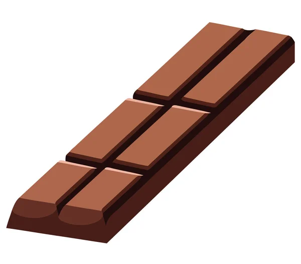 Disegno Della Barretta Cioccolato Dolce Sopra Bianco — Vettoriale Stock