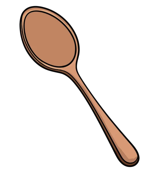 Wooden Spoon Design White — Stock Vector