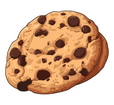 Beyaz üzerine çikolatalı tatlı kurabiye