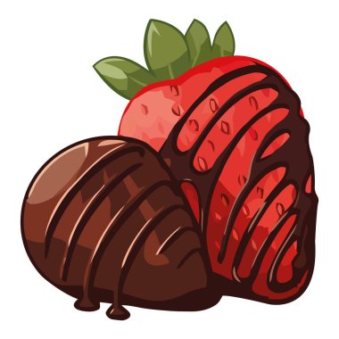 Beyaz üzerine taze çilekli tatlı.