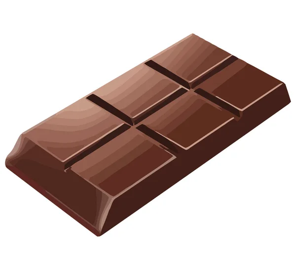 Pure Chocoladereep Boven Wit — Stockvector