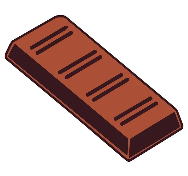甜甜的巧克力棒盖过了白色 — 图库矢量图片
