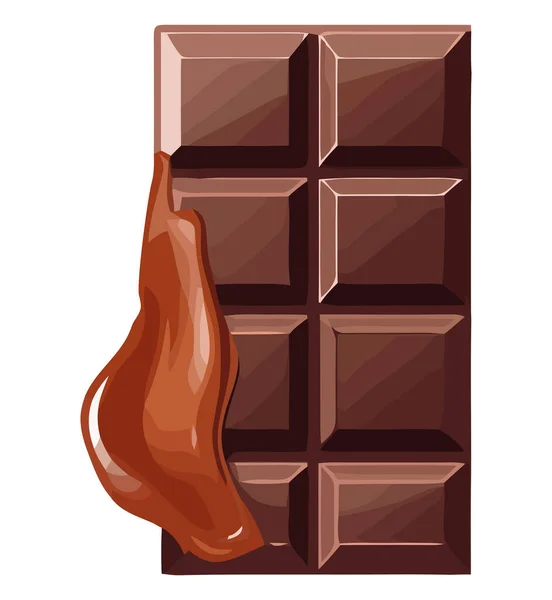 白の上にチョコレートバースタック — ストックベクタ