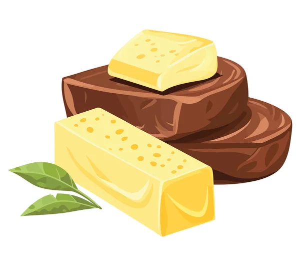 Beyaz Yerine Gurme Peynir Tasarımı — Stok Vektör