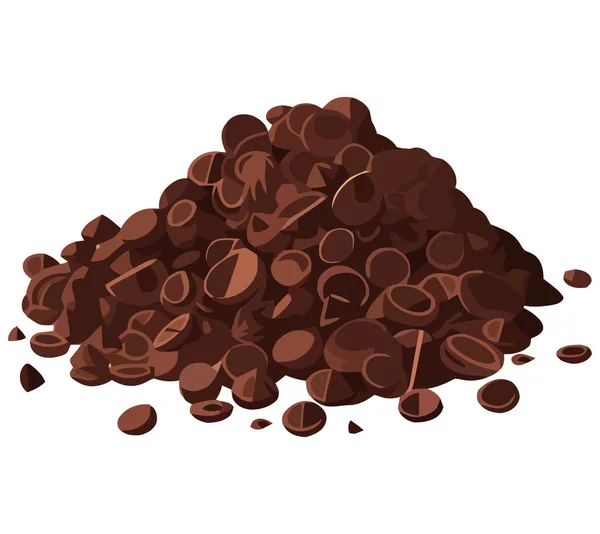 Design Chips Chocolate Sobre Branco — Vetor de Stock