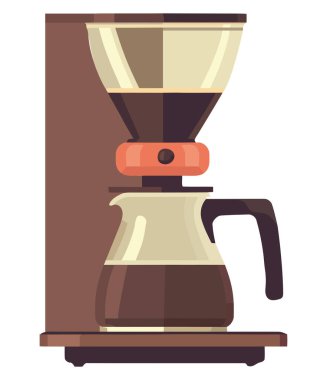 Modern kahve makinası beyaz üzerine