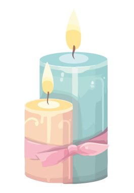 Beyaz üzerine mum yakma tasarımı