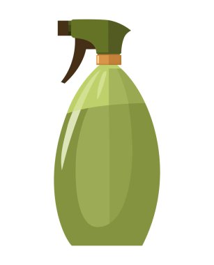 Beyaz üzerine yeşil sıvı tazeliği olan sprey şişesi