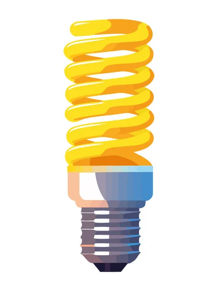 Yellow Light Bulb Design White — Stock Vector