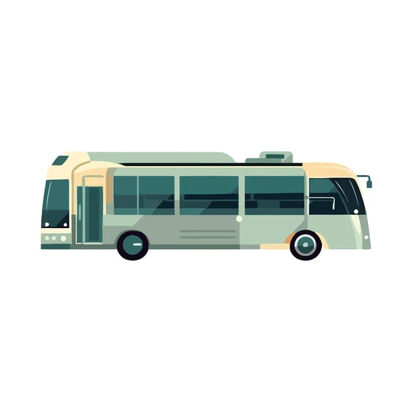 Lesklý Autobus Ilustrace Přes Bílou — Stockový vektor