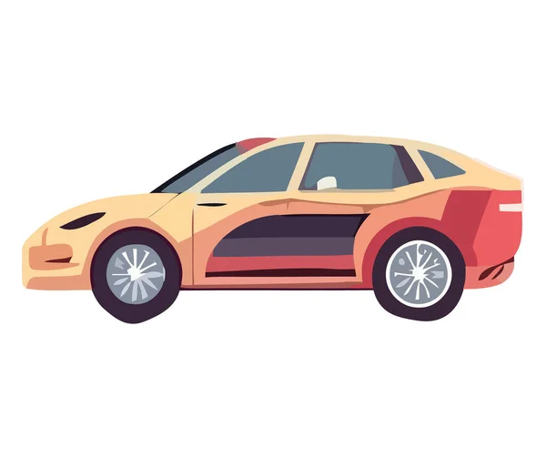 Shiny Sports Car Illustration White — Stock Vector