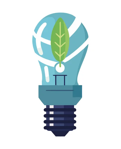 Efficient Lightbulb Symbol Innovation White — Stock Vector