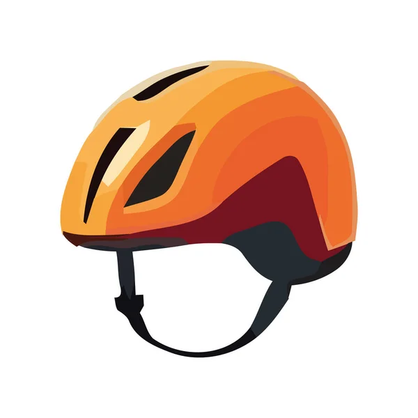 白いヘルメットの上の安全サイクリングヘルメット — ストックベクタ
