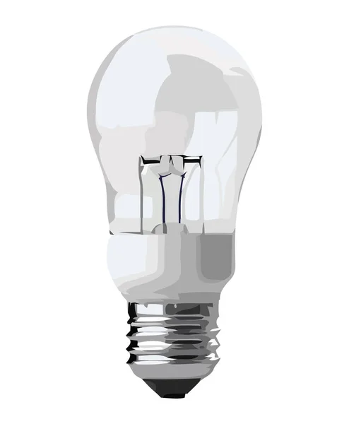 Iluminação Lâmpada Energia Sobre Branco — Vetor de Stock