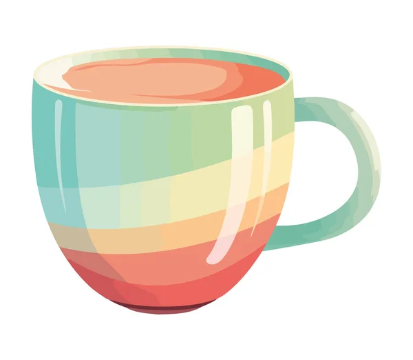Colored Coffee Mug White — ストックベクタ