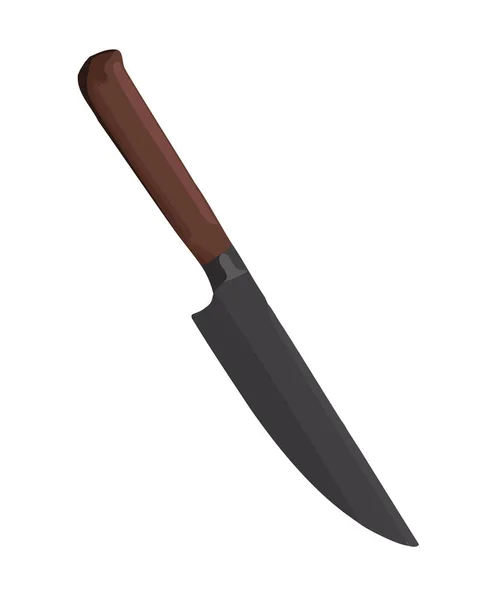 Ocelový Nůž Design Přes Bílou — Stockový vektor